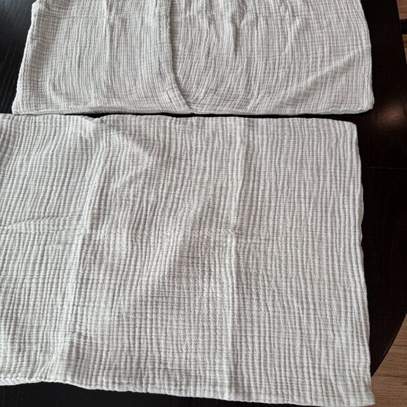 Quince Organic Airy Gauze Sham Set Standard Mist NWOT - Picture 5 of 8